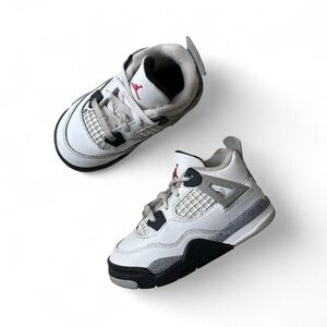 Jordan 4 Retro OG “White Cement” Toddler Shoes – Size 8C